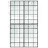 vidaXL Miroirs muraux 4 pcs noir 100x60 cm m&eacute;tal