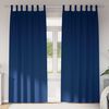 vidaXL Rideaux occultants avec anneaux 2 pcs Bleu foncé 245 x 140 cm