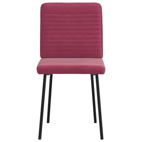 vidaXL Chaises &agrave; manger lot de 6 rouge bordeaux velours