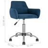 vidaXL Chaise pivotante de salle &agrave; manger Bleu Velours