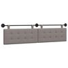 vidaXL T&ecirc;te de lit suspendue Taupe tissu