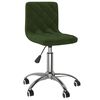 vidaXL Chaises pivotantes &agrave; manger lot de 2 Vert fonc&eacute; Velours