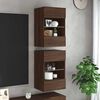 vidaXL Meubles muraux avec lumi&egrave;res LED pour TV 2 pcs ch&ecirc;ne marron 40x30x60,5 cm