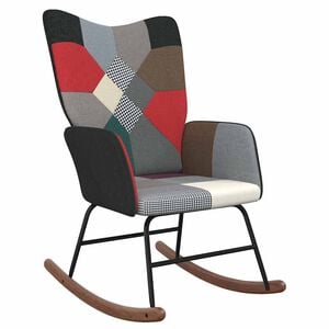 vidaXL Chaise &agrave; bascule Patchwork Tissu