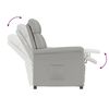 vidaXL Fauteuil Relax Light Grey Gris clair 70.5 x 96.5 x 95 cm tissu