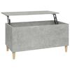 vidaXL Table basse Gris b&eacute;ton 90x44,5x45 cm Bois d'ing&eacute;nierie