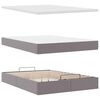VidaXL Cadre de lit ottoman avec matelas gris 140x190 cm similicuir