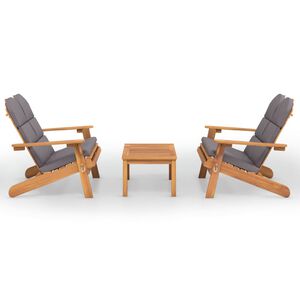vidaXL Ensemble de salon de jardin Adirondack 3 pcs bois acacia solide
