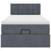 vidaXL Cadre de lit ottoman avec matelas gris foncé 80x200 cm velours