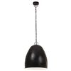 vidaXL Lampe suspendue industrielle 25 W Noir Rond 42 cm E27