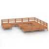 vidaXL Salon de jardin 12 pcs Marron miel Bois de pin massif