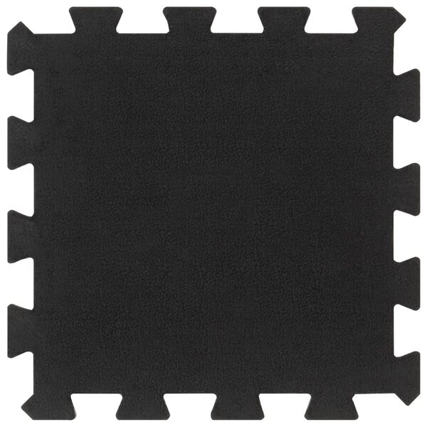 vidaXL Carreaux de sol caoutchouc 16 pcs noir 16 mm 30x30 cm