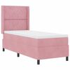 vidaXL Lit &agrave; ressorts avec bandes LED Rose 80 x 200 cm Velours