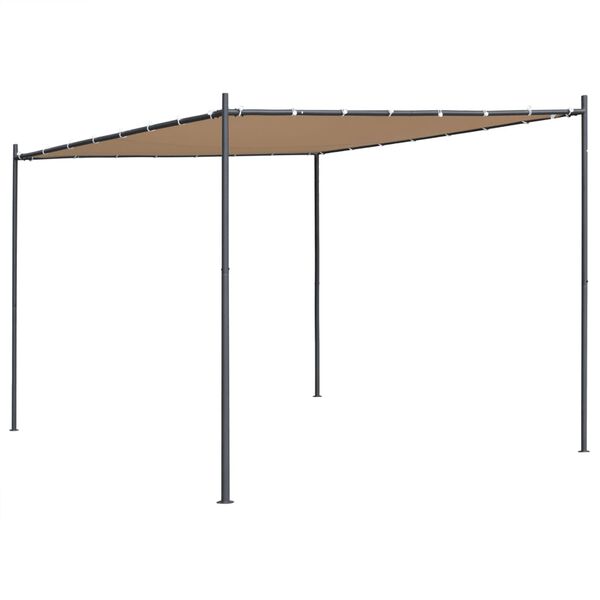 vidaXL Belvédère avec toit incliné 300x300x257 cm Beige 180 g/m²