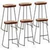 vidaXL Ensemble de bar 7 pcs bois de manguier brut massif et m&eacute;tal