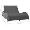 vidaXL Chaise longue double avec coussin R&eacute;sine tress&eacute;e Anthracite
