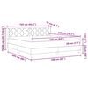 vidaXL Lit &agrave; ressorts avec matelas Gris clair 200 x 160 cm tissu