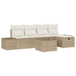 vidaXL Ensemble de Canap&eacute;s avec coussin 6 pcs polyrotin