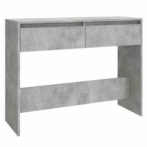 vidaXL Table console gris b&eacute;ton 100x35x76,5 cm bois d'ing&eacute;nierie
