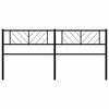 vidaXL T&ecirc;te de lit de remplacement m&eacute;tal noir 200 cm