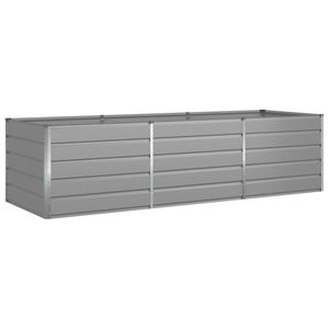 vidaXL Jardini&egrave;re Gris clair 290 x 100 x 75 cm Acier galvanis&eacute;