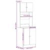 vidaXL Armoire de cuisine blanc 60x50x180 cm bois d'ingénierie