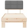vidaXL Cadre de lit avec t&ecirc;te de lit rembourr&eacute;e Gris clair 90 x 200 cm