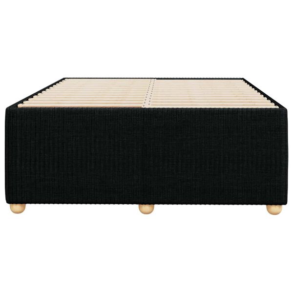 vidaXL Cadre de lit sans matelas noir 120x200 cm tissu