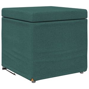 vidaXL Tabouret Vert fonc&eacute; 41 x 41 x 40 cm Tissu et bois stratifi&eacute;