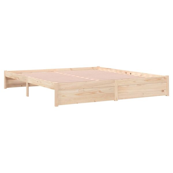 vidaXL Cadre de lit sans matelas bois massif 180x200 cm
