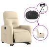 vidaXL Fauteuil inclinable &eacute;lectrique cr&egrave;me tissu
