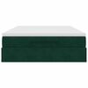 vidaXL Cadre de lit ottoman avec matelas vert fonc&eacute; 140x190 cm velours