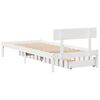 vidaXL Cadre de lit sans matelas blanc 75x190 cm bois de pin massif