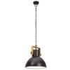 vidaXL Lampe suspendue industrielle 25 W Noir Rond 30 cm E27