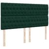 vidaXL Cadre de lit ottoman avec matelas vert fonc&eacute; 160x200 cm velours