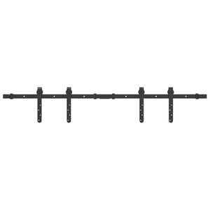 vidaXL Kit de porte d'armoire coulissante 122 cm acier au carbone