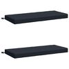 vidaXL Coussins de Banc SOEST 2 pc 100 % polyester Bleu fonc&eacute;