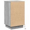 vidaXL Cabinet de chevet Gris 39 x 34,5 x 65 cm Bois d'ing&eacute;nierie