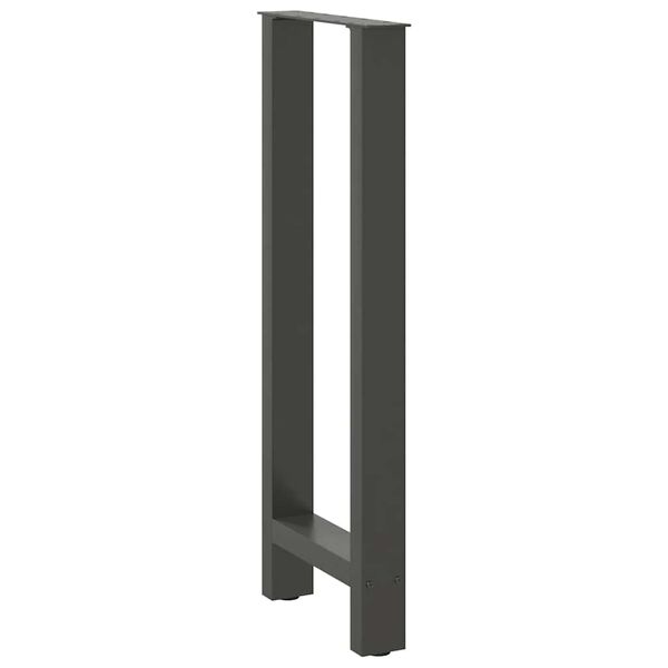 vidaXL Pieds de table de bar Anthracite 2 pi&egrave;ces 50 x (100-101) cm Acier