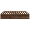 vidaXL Cadre de lit sans matelas ch&ecirc;ne marron 200x200 cm