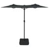 vidaXL Parasol de jardin &agrave; double t&ecirc;te anthracite 316x145 cm