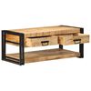 vidaXL Table basse 90x50x38 cm bois de manguier massif brut