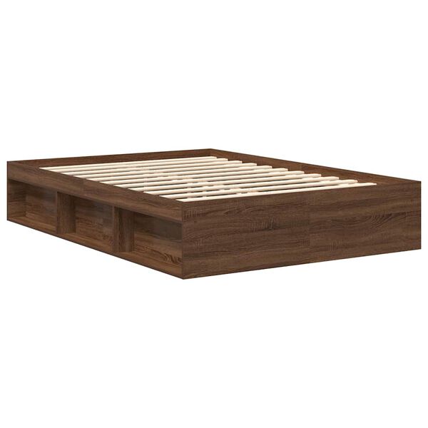 vidaXL Cadre de lit sans matelas ch&ecirc;ne marron 160x200 cm
