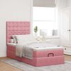 vidaXL Cadre de lit ottoman avec matelas rose 80x200 cm velours