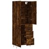 vidaXL Buffet haut Ch&ecirc;ne fum&eacute; 69,5x34x180 cm Bois d'ing&eacute;nierie