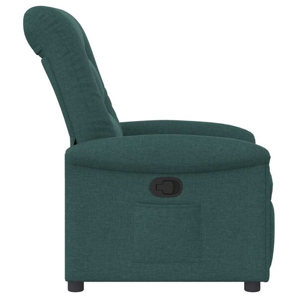 vidaXL Fauteuil inclinable Vert fonc&eacute; Tissu