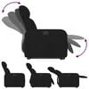 vidaXL Fauteuil inclinable &eacute;lectrique noir tissu