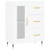 vidaXL Buffet haut Blanc 69,5x34x180 cm Bois d'ing&eacute;nierie