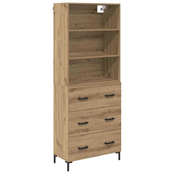 vidaXL Haut Armoire avec tiroir Ch&ecirc;ne artisanal 69,5 x 34 x 180 cm