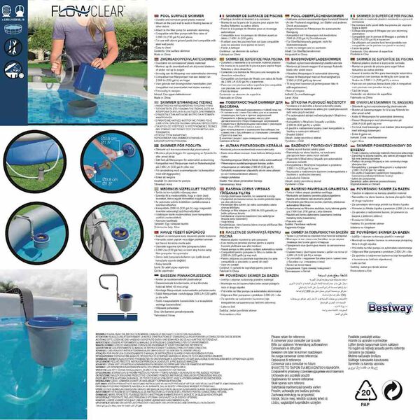 Bestway &Eacute;cumeur de surface pour piscine Flowclear 58233
